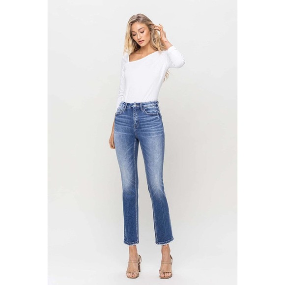 FLYING MONKEY Poised High Rise Slim Straight Leg Jeans - Picture 4 of 9